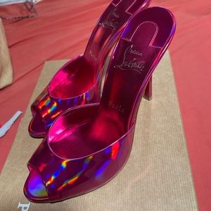 Never Wore Christian Louboutin Me Dolly 100 Patent mules Runs Small